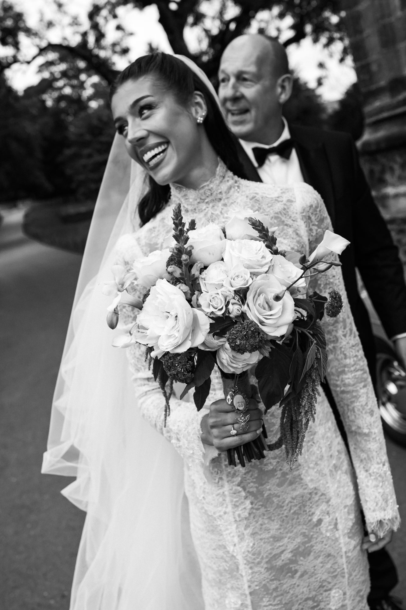 Editorial wedding photographer captures a bride in Grantley Hall