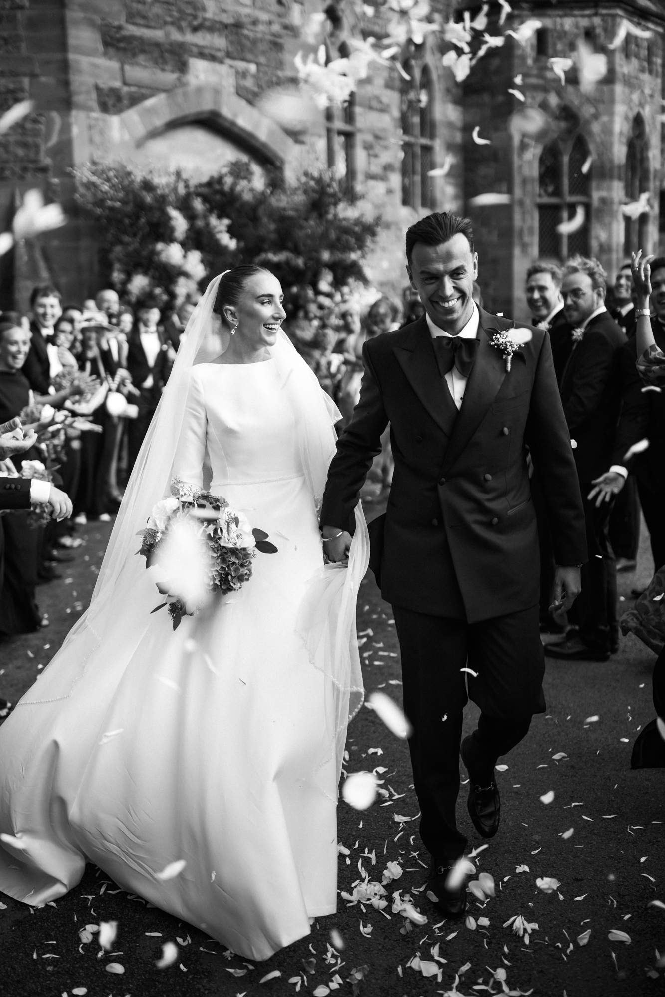 Editorial wedding photographer captures a bride in Grantley Hall